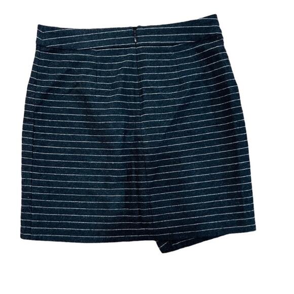 Madewell Asymmetric Wrap Dark Charcoal Gray Front Wool Lined Pencil Skirt - 12 - Picture 8 of 9